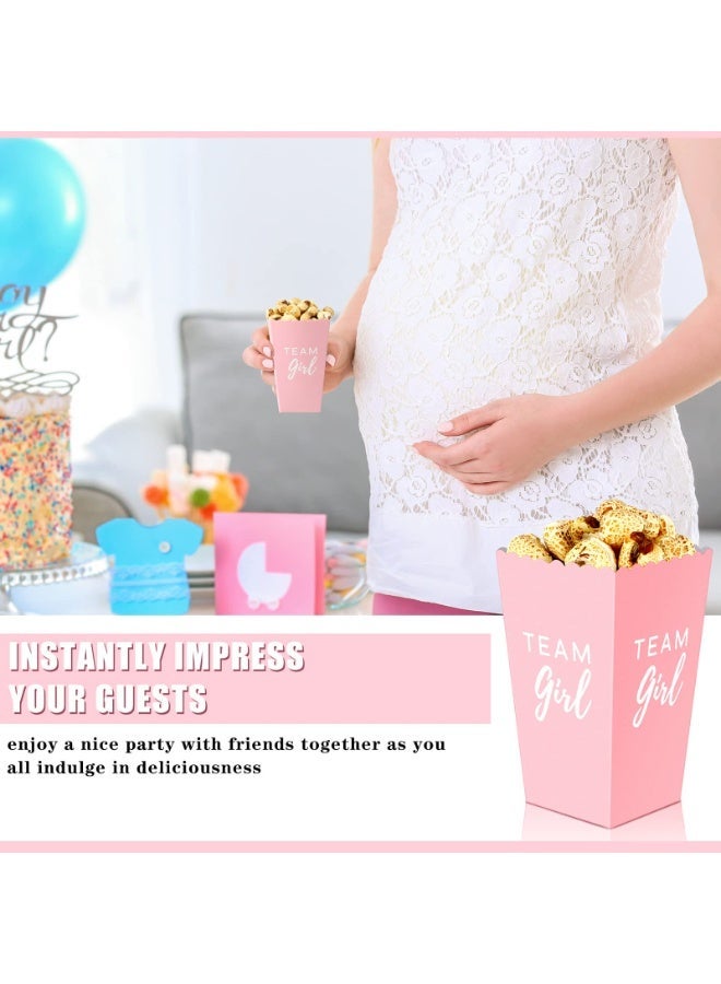 10 Pcs Gender Reveal Popcorn Boxes - (5x Team Boy & 5xTeam Girl) - Image 3